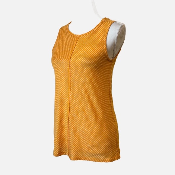 Sundance 100% Linen Yellow Striped Tank Top Blouse Women’s Small - Picture 5 of 9